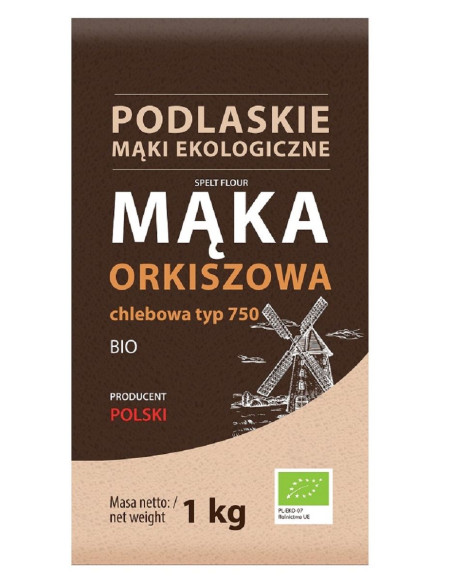 MĄKA ORKISZOWA CHLEBOWA TYP 750 BIO 1 kg - BIO LIFE (MĄKI PODLASKIE)