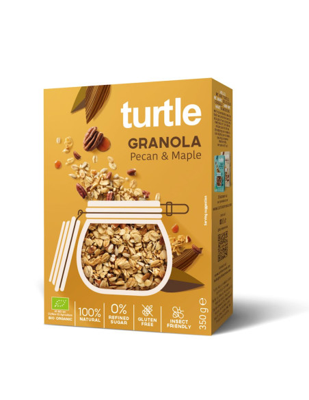 GRANOLA ORZECHY PEKAN - SYROP KLONOWY BEZGLUTENOWA BIO 350 g - TURTLE