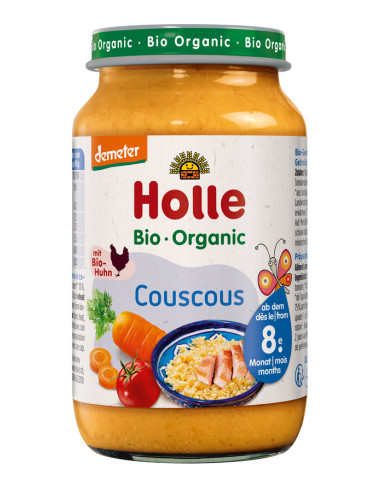WARZYWA Z KURCZAKIEM I KASZĄ KUSKUS OD 8 MIESIĄCA DEMETER BIO 220 g (SŁOIK) - HOLLE