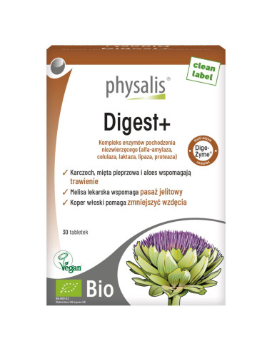 TABLETKI NA WSPARCIE TRAWIENIA (DIGEST+) BIO 30 szt. - PHYSALIS