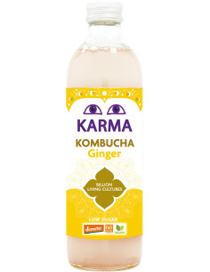 KOMBUCHA Z IMBIREM NISKA ZAWARTOŚĆ CUKRÓW FAIR FOR LIFE DEMETER BIO 500 ml - KARMA KOMBUCHA 2