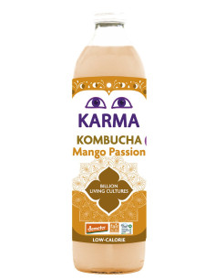 KOMBUCHA Z MANGO I MARAKUJĄ FAIR FOR LIFE DEMETER BIO 500 ml - KARMA KOMBUCHA 2