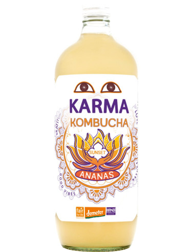 KOMBUCHA Z ANANASEM FAIR FOR LIFE DEMETER BIO 1 L - KARMA KOMBUCHA