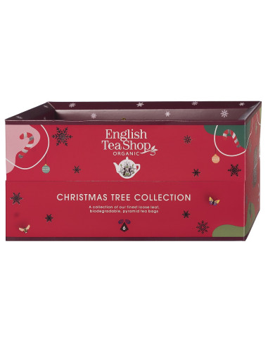 KOLEKCJA HERBATEK BIO NA CHOINKĘ PIRAMIDKI 6 SMAKÓW (6 x 2 g) 12 g - ENGLISH TEA SHOP ORGANIC (PRODUKT SEZONOWY)