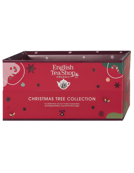 KOLEKCJA HERBATEK BIO NA CHOINKĘ PIRAMIDKI 6 SMAKÓW (6 x 2 g) 12 g - ENGLISH TEA SHOP ORGANIC (PRODUKT SEZONOWY)