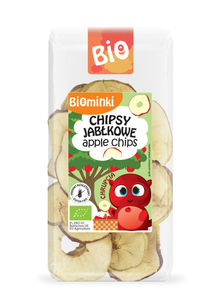 CHIPSY JABŁKOWE BEZGLUTENOWE BIO 30 g - BIOMINKI