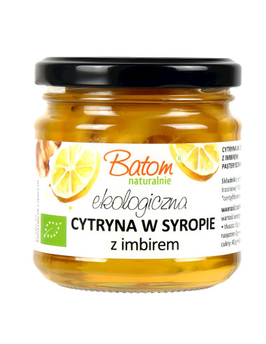 CYTRYNA Z IMBIREM W SYROPIE BIO 220 g (90 g) - BATOM