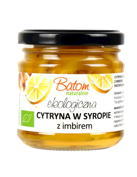 CYTRYNA Z IMBIREM W SYROPIE BIO 220 g (90 g) - BATOM