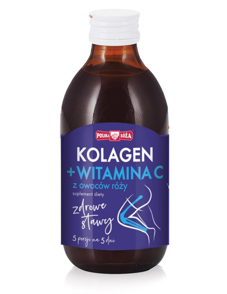 ZDROWE STAWY - KOLAGEN + WITAMINA C Z OWOCÓW RÓŻY 250 ml - POLSKA RÓŻA