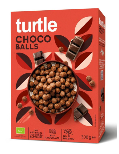 KULKI ZBOŻOWE CZEKOLADOWE BIO 300 g -  TURTLE