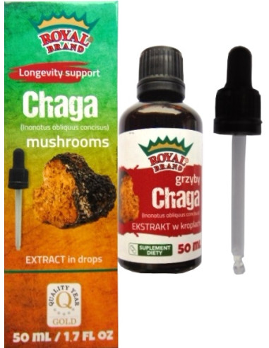 GRZYBY CHAGA EKSTRAKT W KROPLACH 50 ml - ROYAL BRAND