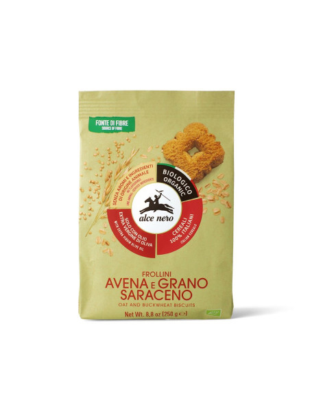 CIASTKA OWSIANO - GRYCZANE BIO 250 g - ALCE NERO