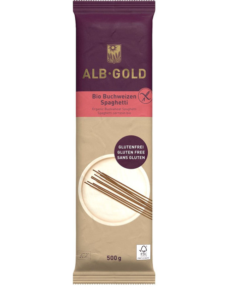 MAKARON (GRYCZANY) SPAGHETTI BEZGLUTENOWY BIO 500 g - ALB GOLD (ALB NATUR)