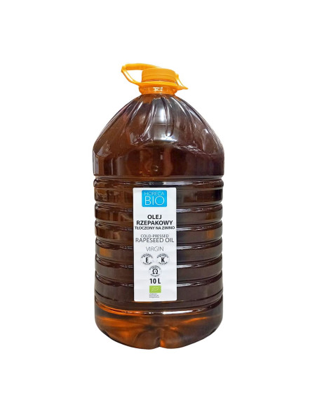 OLEJ RZEPAKOWY TŁOCZONY NA ZIMNO OMEGA-3 NIERAFINOWANY BIO 10 L - HORECA (BIO PLANET)