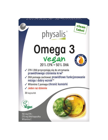 OMEGA-3 VEGAN 30 KAPSUŁEK - PHYSALIS