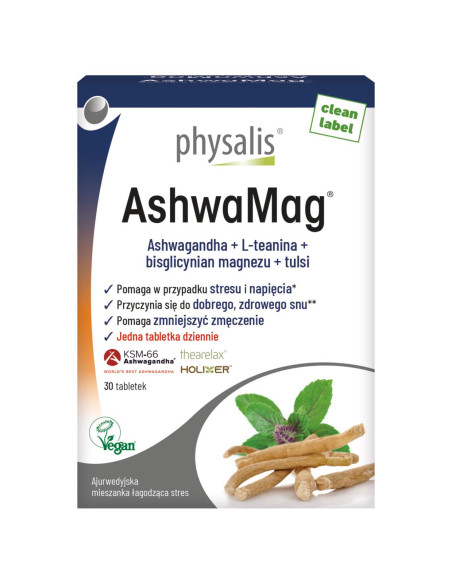 ASHWAGANDHA + MAGNEZ 30 TABLETEK - PHYSALIS