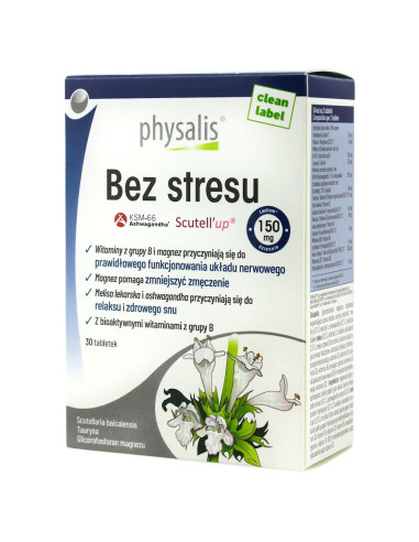 TABLETKI NA REDUKCJĘ STRESU 30 szt. - PHYSALIS