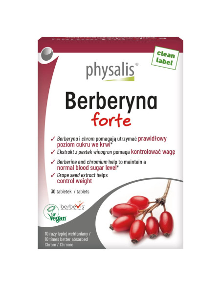 BERBERYNA FORTE 30 TABLETEK - PHYSALIS