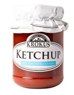 KETCHUP BEZ DODATKU CUKRÓW BEZGLUTENOWY 180 g - KROKUS