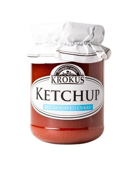 KETCHUP BEZ DODATKU CUKRÓW BEZGLUTENOWY 180 g - KROKUS