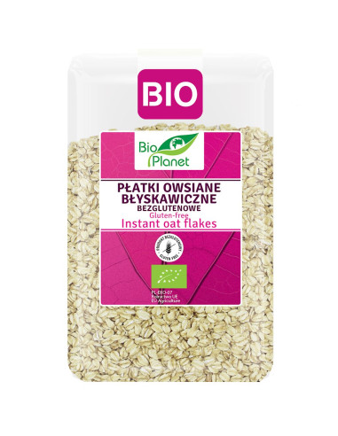 PŁATKI OWSIANE BŁYSKAWICZNE BEZGLUTENOWE BIO 1 kg - BIO PLANET