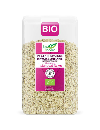 PŁATKI OWSIANE BŁYSKAWICZNE BEZGLUTENOWE BIO 600 g - BIO PLANET