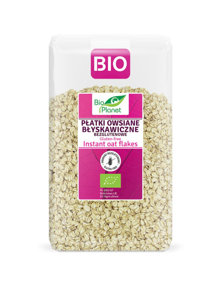 PŁATKI OWSIANE BŁYSKAWICZNE BEZGLUTENOWE BIO 600 g - BIO PLANET
