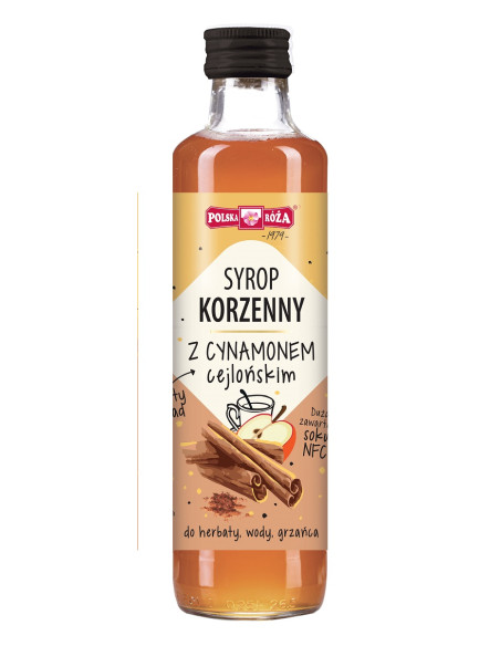 SYROP KORZENNY Z CYNAMONEM 250 ml - POLSKA RÓŻA (PRODUKT SEZONOWY)