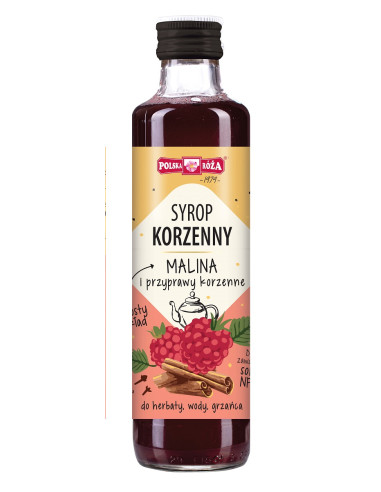 SYROP KORZENNY Z MALINAMI 250 ml - POLSKA RÓŻA