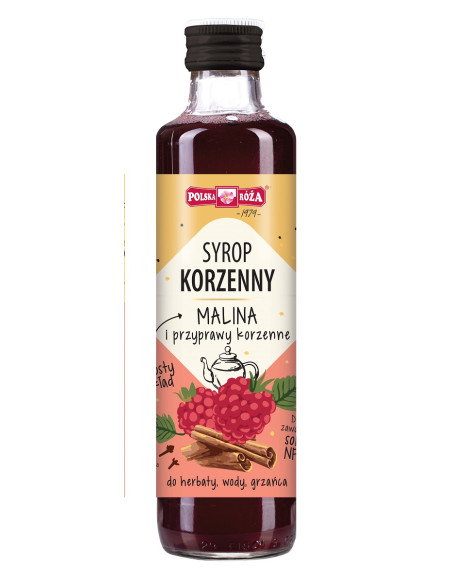 SYROP KORZENNY Z MALINAMI 250 ml - POLSKA RÓŻA