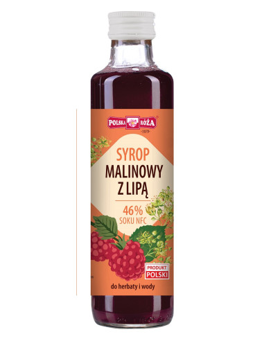 SYROP MALINOWY Z LIPĄ 250 ml - POLSKA RÓŻA