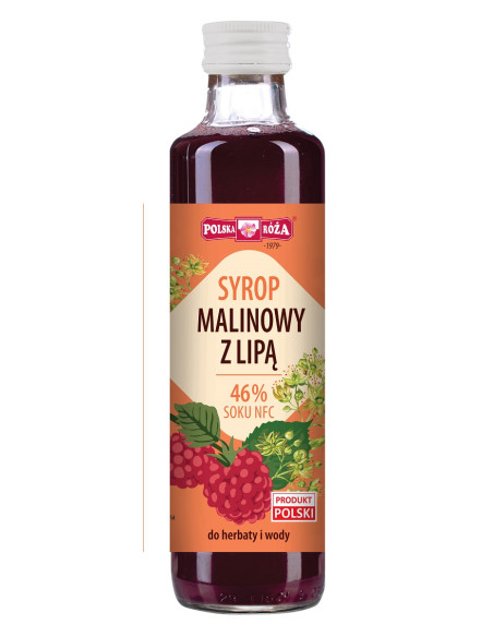 SYROP MALINOWY Z LIPĄ 250 ml - POLSKA RÓŻA