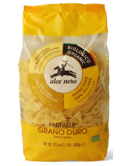 MAKARON (SEMOLINOWY) KOKARDKI BIO 500 g - ALCE NERO