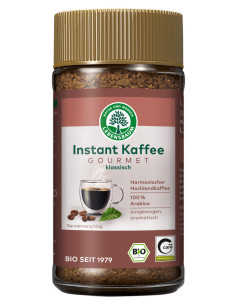 KAWA ROZPUSZCZALNA LIOFILIZOWANA ARABICA GOURMET 100 % BIO 100 g - LEBENSBAUM