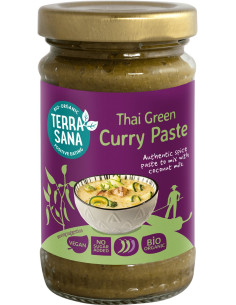 PASTA TAJSKA ZIELONE CURRY BIO 120 g - TERRASANA