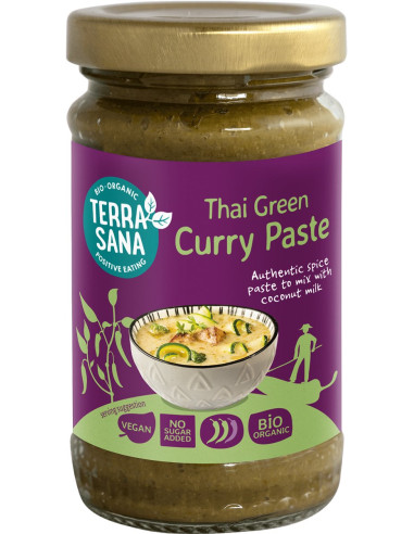 PASTA TAJSKA ZIELONE CURRY BIO 120 g - TERRASANA