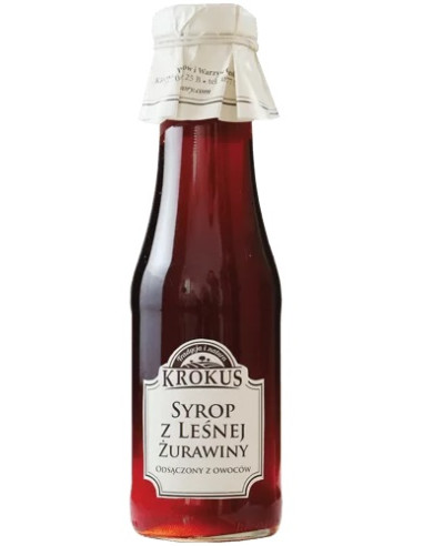 SYROP Z LEŚNEJ ŻURAWINY 355 g (280 ml) - KROKUS