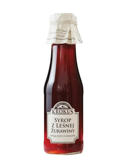 SYROP Z LEŚNEJ ŻURAWINY 355 g (280 ml) - KROKUS