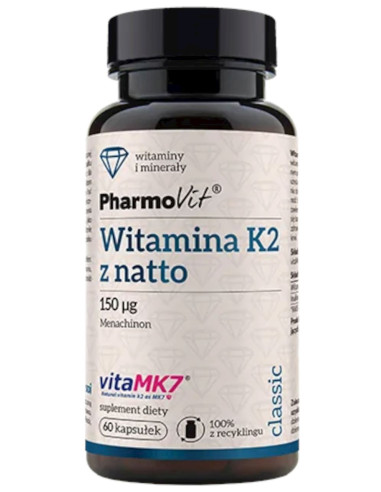 WITAMINA K2 (150 mcg) BEZGLUTENOWA 60 KAPSUŁEK - PHARMOVIT (CLASSIC)