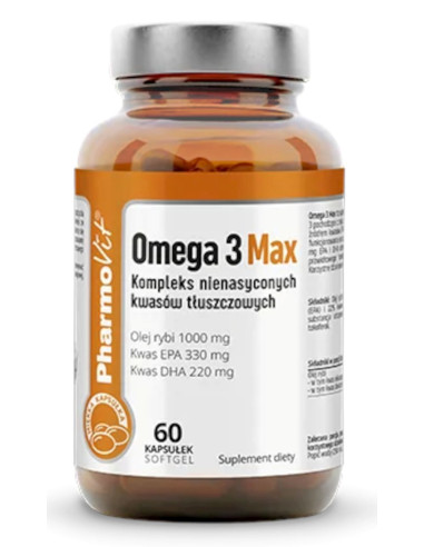 OMEGA-3 MAX BEZGLUTENOWE 60 KAPSUŁEK - PHARMOVIT (CLEAN LABEL)