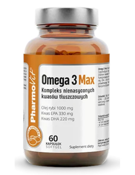 OMEGA-3 MAX BEZGLUTENOWE 60 KAPSUŁEK - PHARMOVIT (CLEAN LABEL)