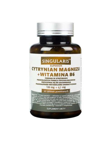 Cytrynian Magnezu + Wit. B6 Superior - 60tabl - Singularis