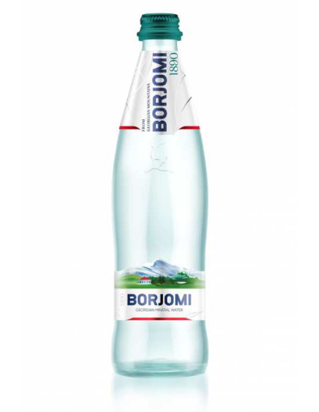 NATURALNA WODA MINERALNA GAZOWANA 500 ml (SZKŁO) - BORJOMI