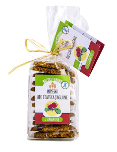 CIASTKA JAGLANE Z ŻURAWINĄ BEZGLUTENOWE BIO 150 g - IRENKI