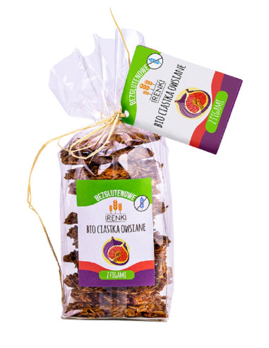 CIASTKA OWSIANE Z FIGAMI BEZGLUTENOWE BIO 150 g - IRENKI
