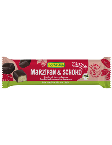 BATONIKI MARCEPANOWE Z MIODEM W CZEKOLADZIE GORZKIEJ BIO 50 g - RAPUNZEL
