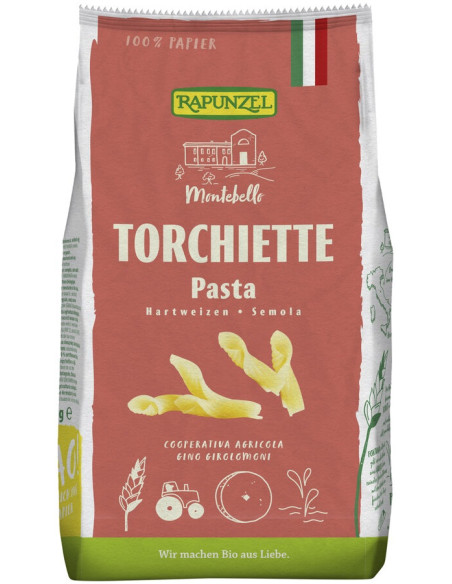MAKARON (SEMOLINOWY) TORCHIETTE BIO 500 g - RAPUNZEL