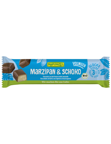BATONIKI MARCEPANOWE Z MIODEM W CZEKOLADZIE MLECZNEJ BIO 50 g - RAPUNZEL