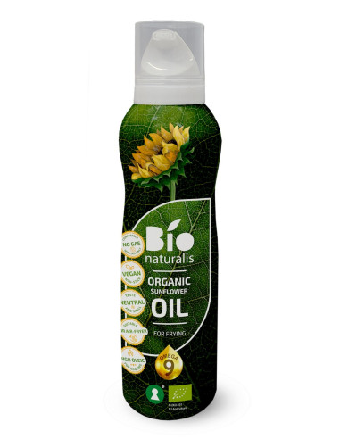 OLEJ SŁONECZNIKOWY (SPRAY) DO GOTOWANIA I SMAŻENIA TŁOCZONY NA ZIMNO BIO 200 ml - EKKO (BIONATURALIS)