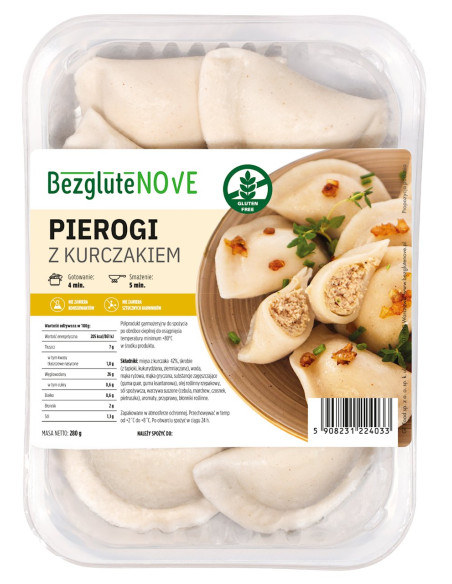 PIEROGI Z KURCZAKIEM BEZGLUTENOWE 280 g - BEZGLUTENOVE